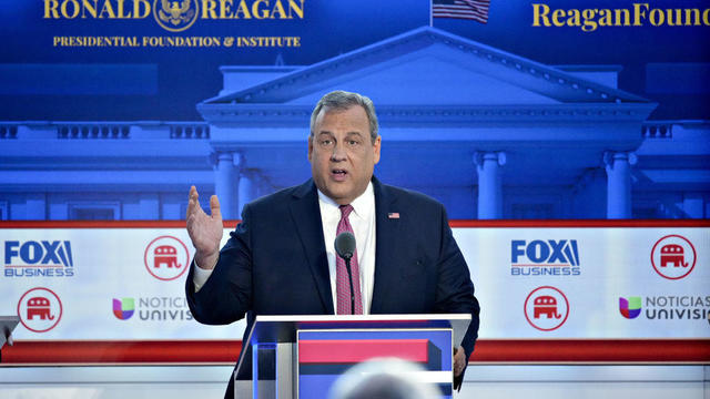 Chris Christie speaks during the Republican primary presidential debate in Simi Valley, California, on Wednesday, Sept. 27, 2023. 