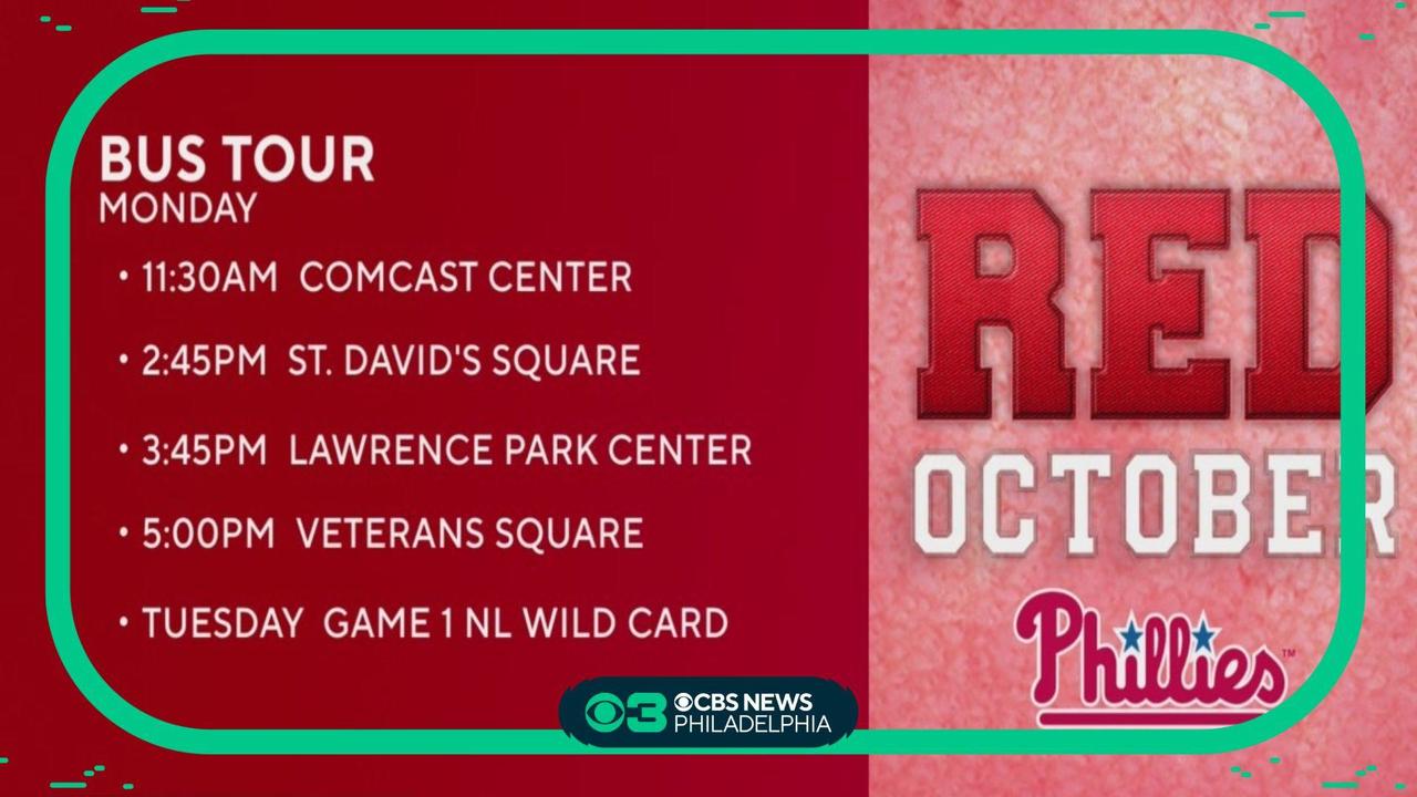 Phillies fans celebrate during Rally for Red October bus tour – NBC10  Philadelphia