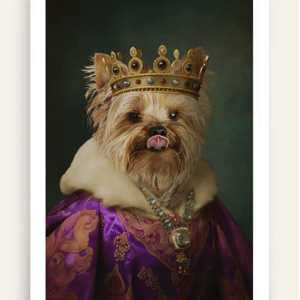 Purr and Mutt Renaissance Style pet portrait 