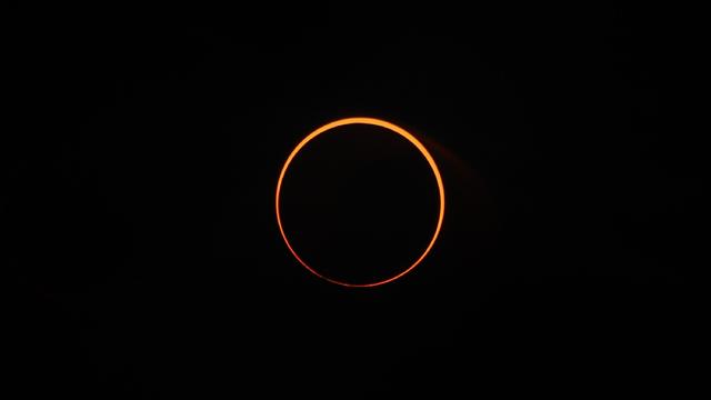 Solar eclipse "ring of fire" in Aceh, Indonesia 