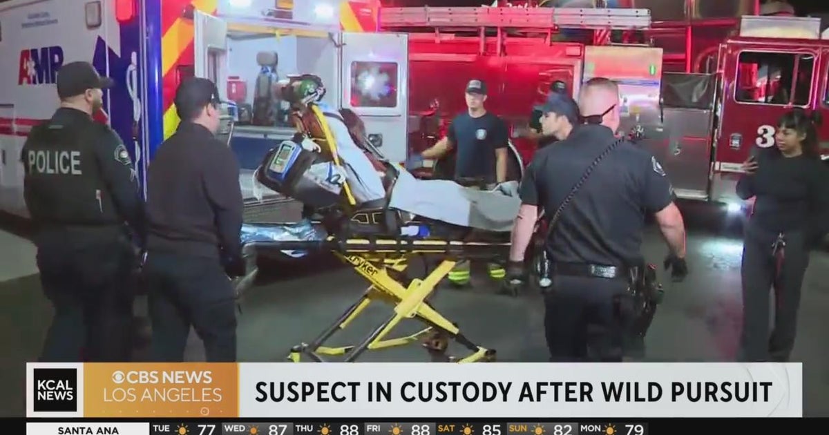 Suspect in custody after wild pursuit - CBS Los Angeles