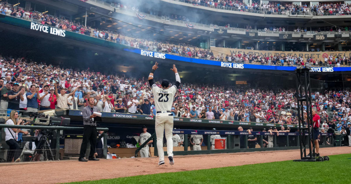 Minnesota Twins' Max Kepler, right, celebrates his two-run home run against  the Detroit Tigers in the second inning of a baseball game, Friday, June  23, 2023, in Detroit. Baldelli was was ejected