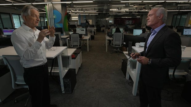 Geoffrey Hinton and Scott Pelley