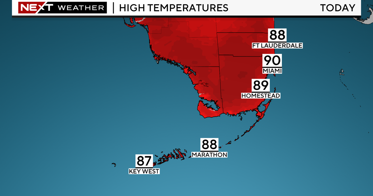 Miami weather forecast: Warm and opportunity for stray showers Miami weather forecast: Warm and opportunity for stray showers