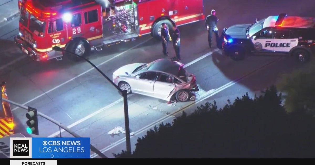 Pursuit ends in violent crash in Baldwin Park CBS Los Angeles
