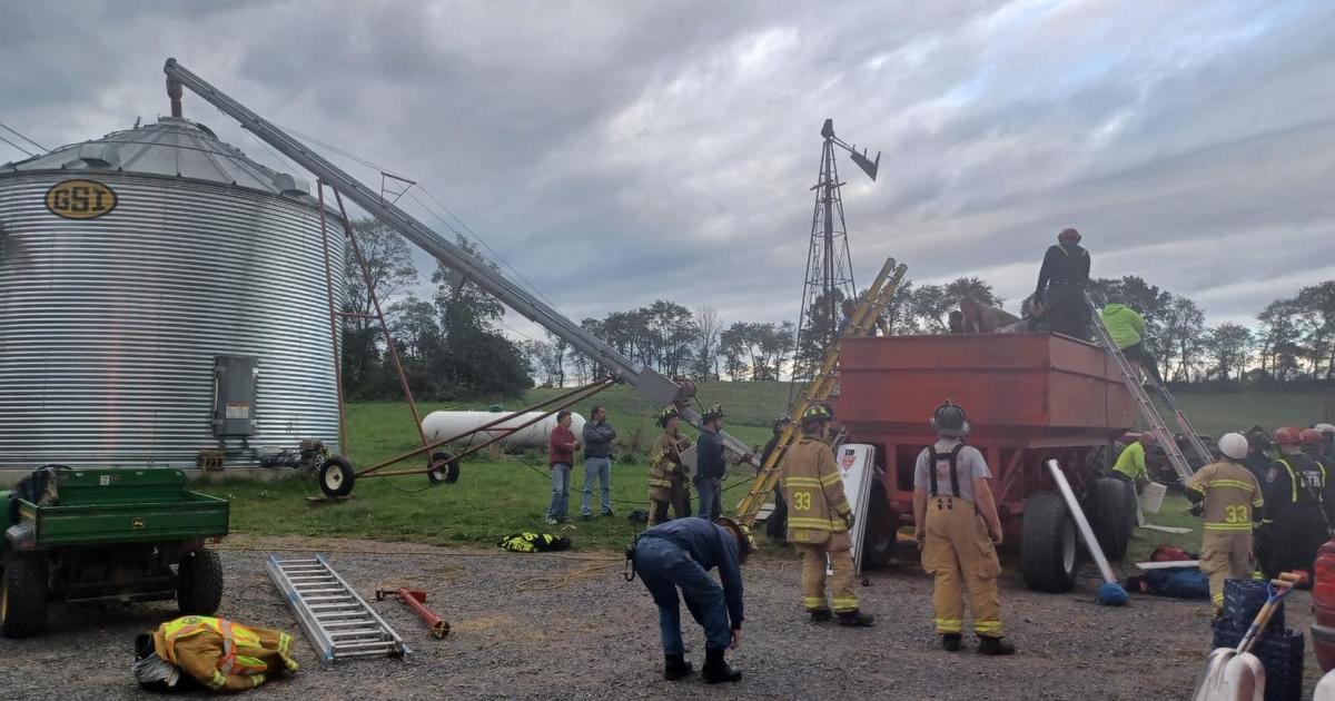 Child buried up to head in corn-filled grain bin rescued in Pennsylvania