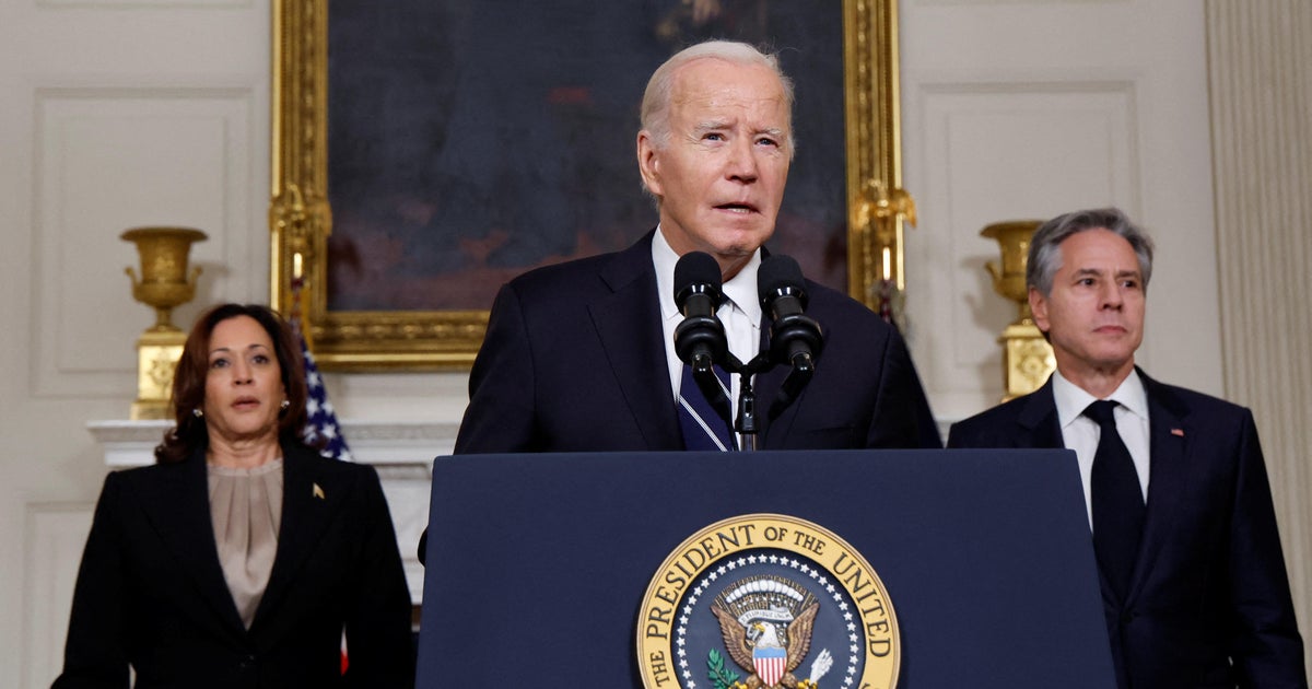 Biden says 14 Americans killed by Hamas in Israel US citizens among hostages Sheer evil  CBS News