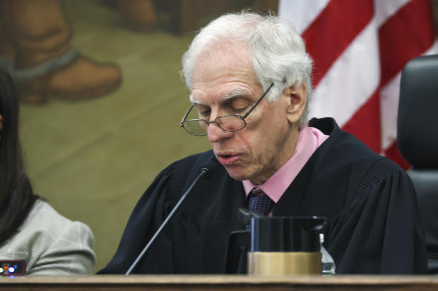 Justice Arthur Engoron speaks during the trial of former President Donald Trump in a civil fraud case brought by New York Attorney General Letitia James at a Manhattan courthouse on Tuesday, Oct. 3, 2023. 