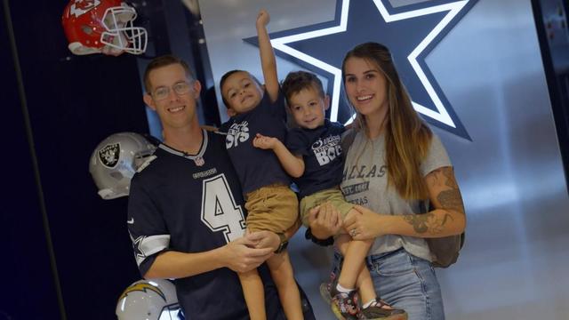 Dallas Cowboys surprise Marine Corps veteran & his family with VIP tour of The Star 