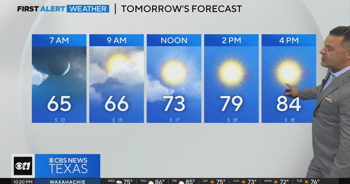 North Texas to have highs in the mid 80s Thursday - CBS Texas