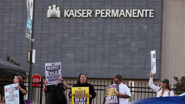 Kaiser Permanente Health Care Workers Go On Strike 