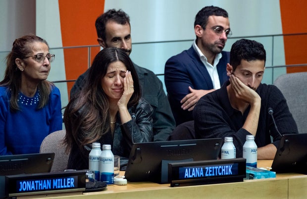 Families of hostages speak at U.N.
