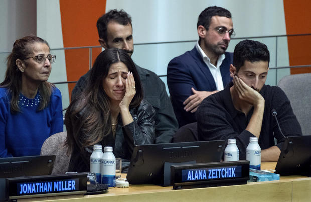 Families of hostages speak at U.N. 