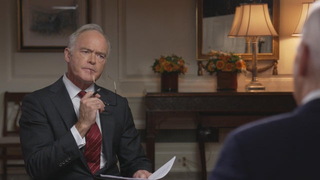 Scott Pelley speaks with President Biden