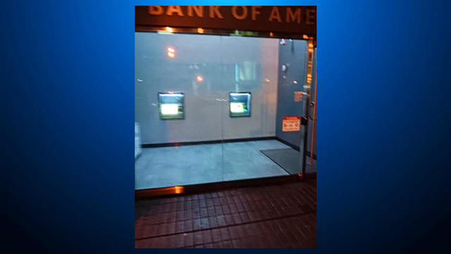 San Francisco Bank of America branch window cleaned of hate graffiti 