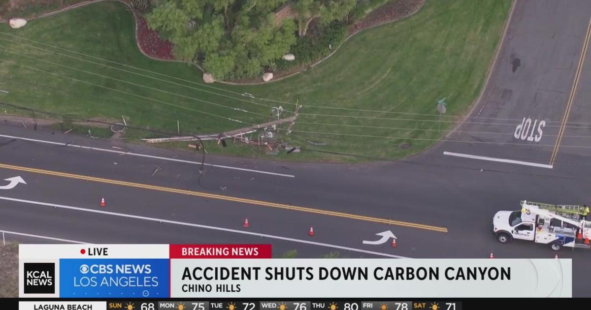 Carbon Canyon Closes In Brea Due To Traffic Accident Downed Power