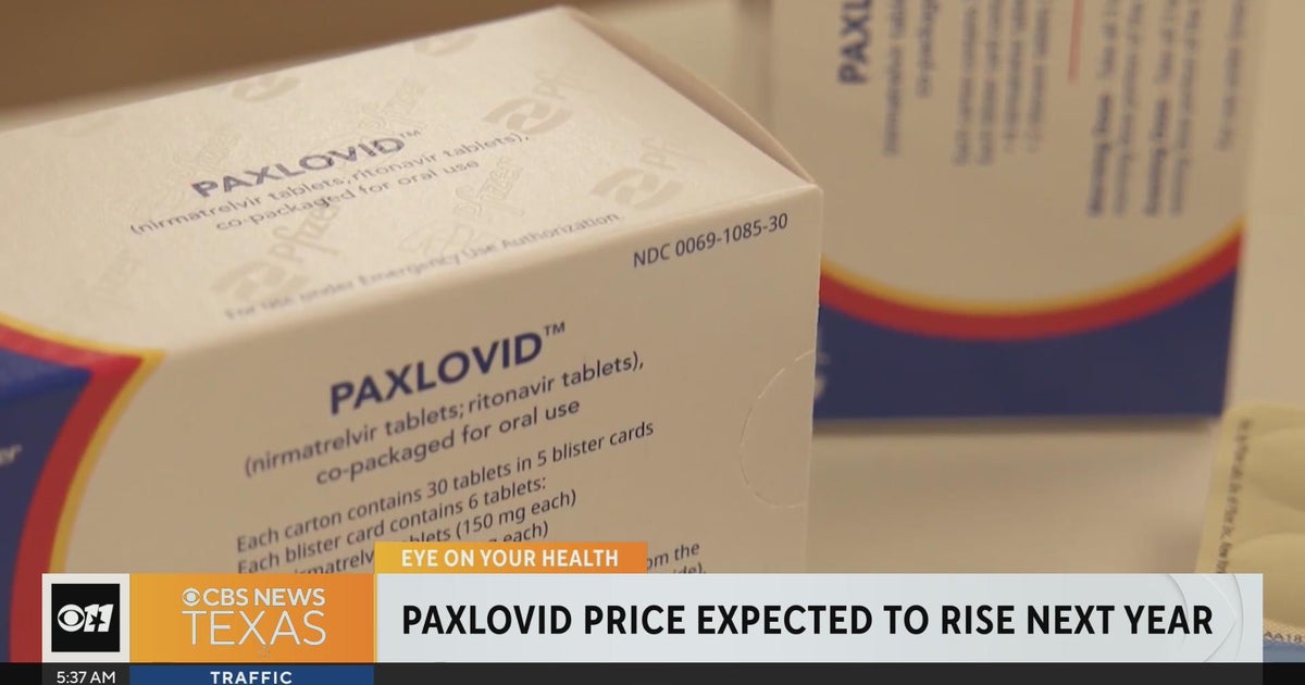 Price of Paxlovid to increase next year CBS Texas