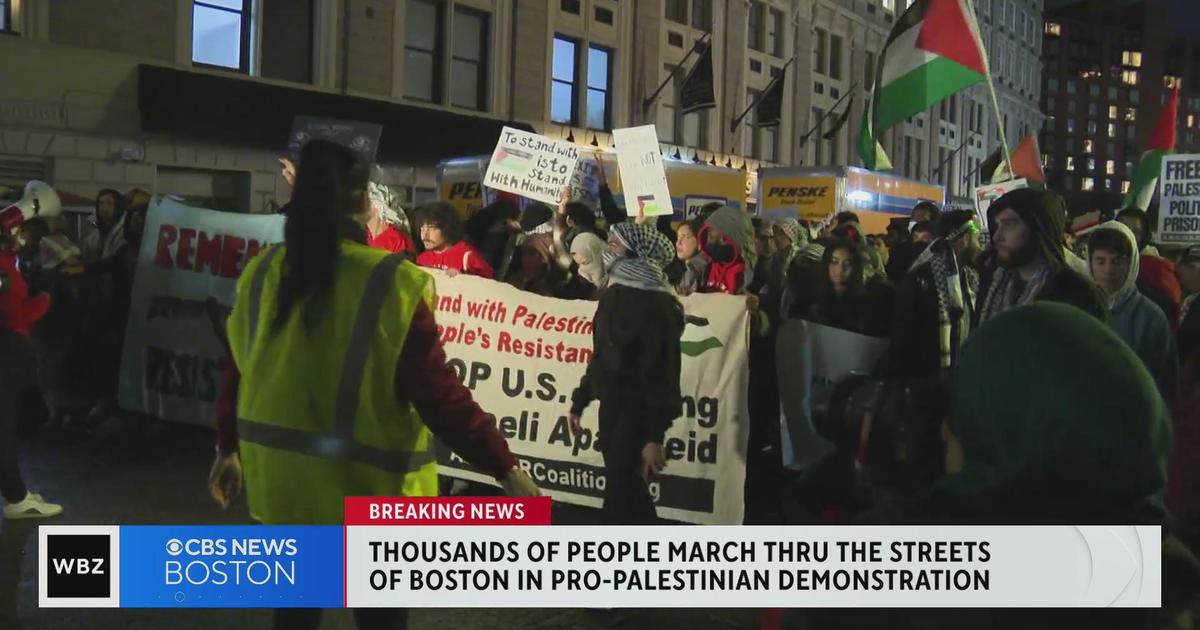 Thousands march in Boston in Pro-Palestinian demonstration