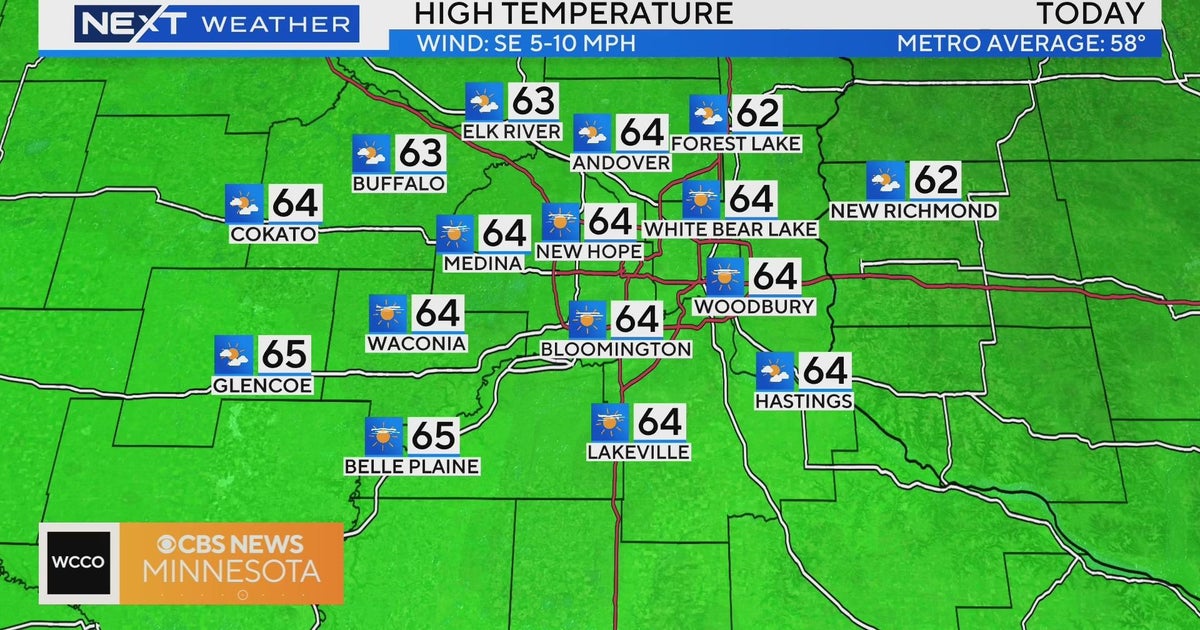 Mild and sunny Tuesday, with rain on horizon - CBS Minnesota