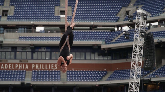 Pink during her soundcheck in Philadelphia 