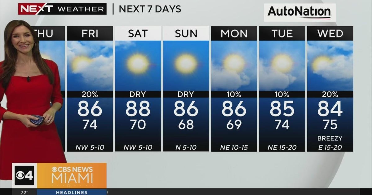 Miami Weather for Thursday 10/19/2023 7AM - CBS Miami
