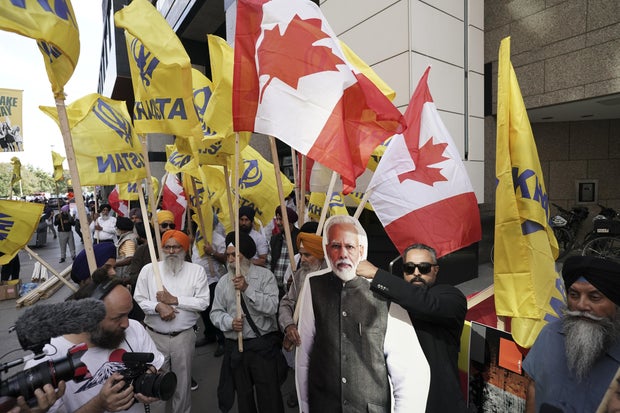 Demonstrators As Canada Gave Details Linking India Government To Sikh Murder