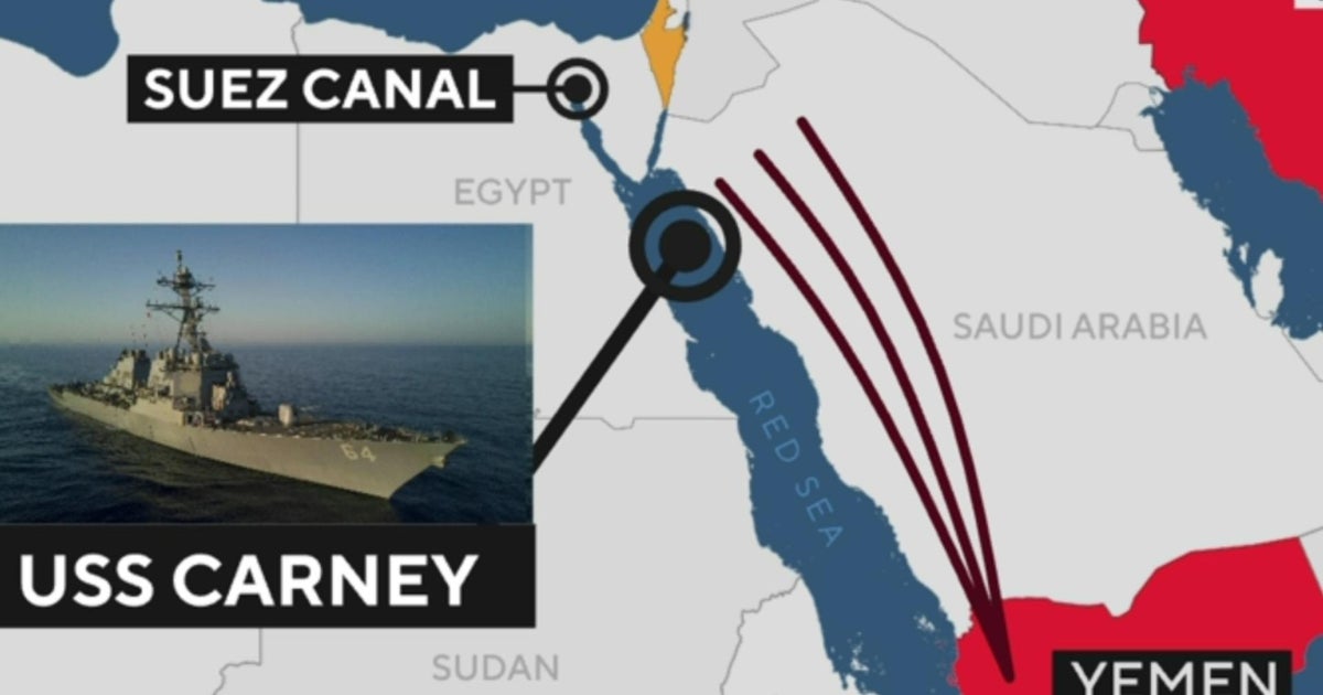 U.S. Navy warship intercepts missiles, drones launched from Yemen - CBS ...