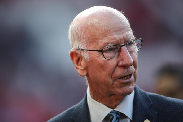 Bobby Charlton at a Manchester United match in 2017 