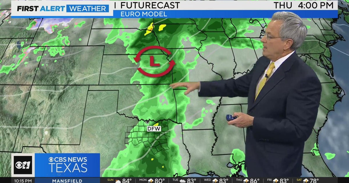 Rain, storms in the forecast through Saturday - CBS Texas