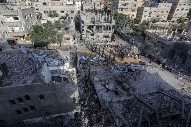 Israeli airstrikes continue on the 16th day in Gaza