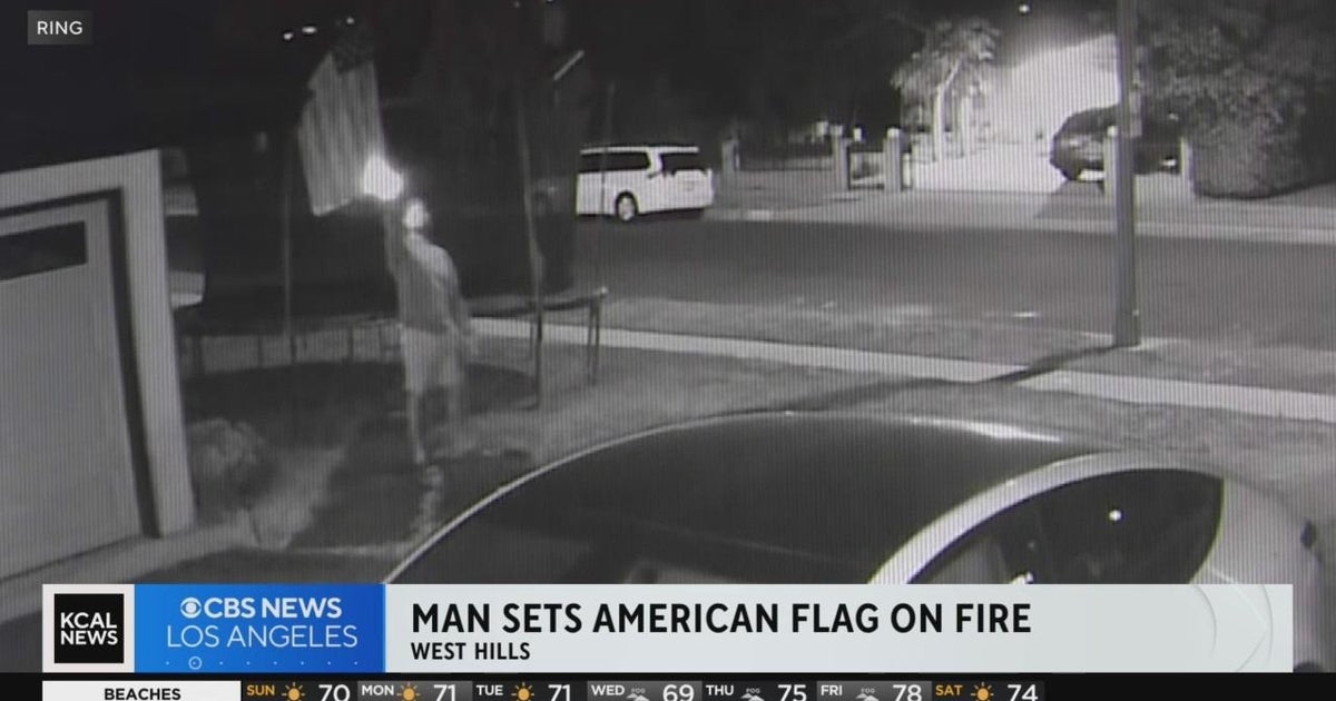 Man lights American flag on fire outside of West Hills home; police ...