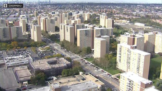 An aerial view of Spring Creek Towers in Brooklyn. 