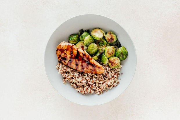 Balsamic Chicken with Roasted Brussels Spouts
