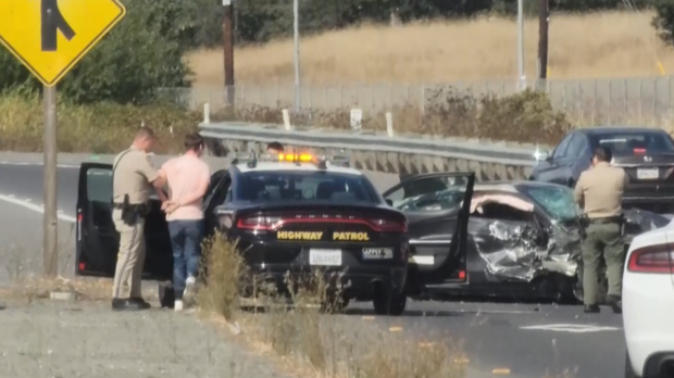 Santa Rosa CHP pursuit and crash arrest 