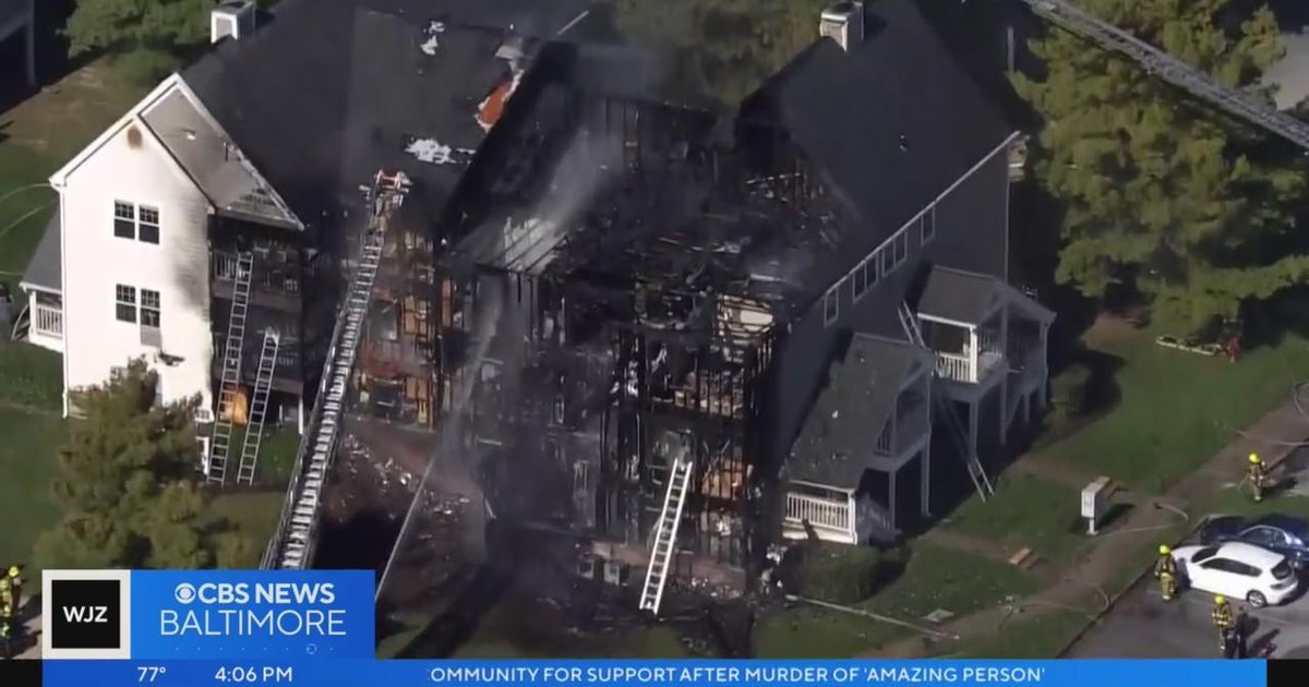 Massive fire destroys apartment building in Laurel in Howard County