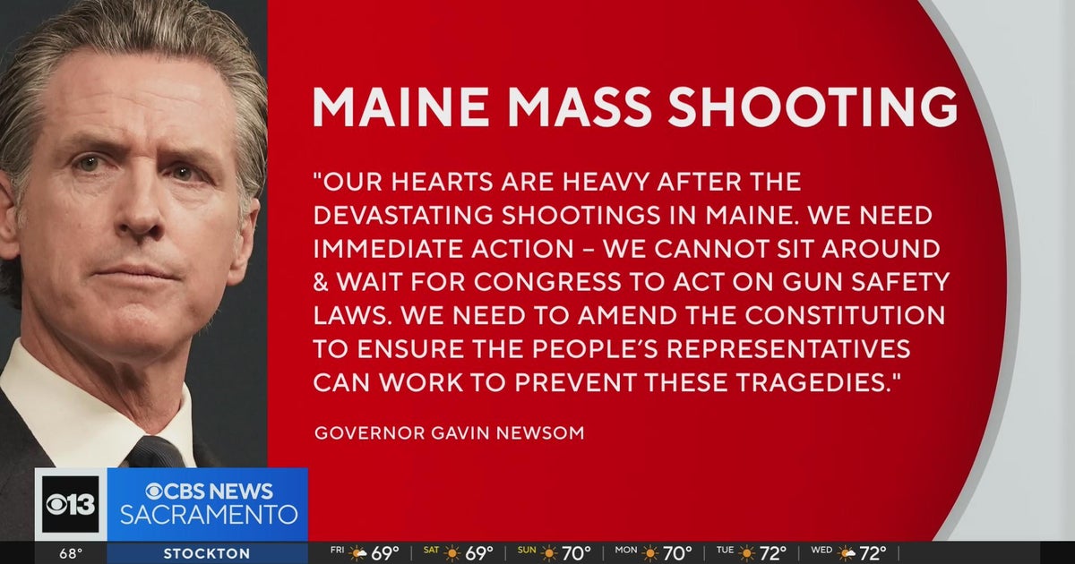 California Gov. Newsom releases statement on Maine mass shooting