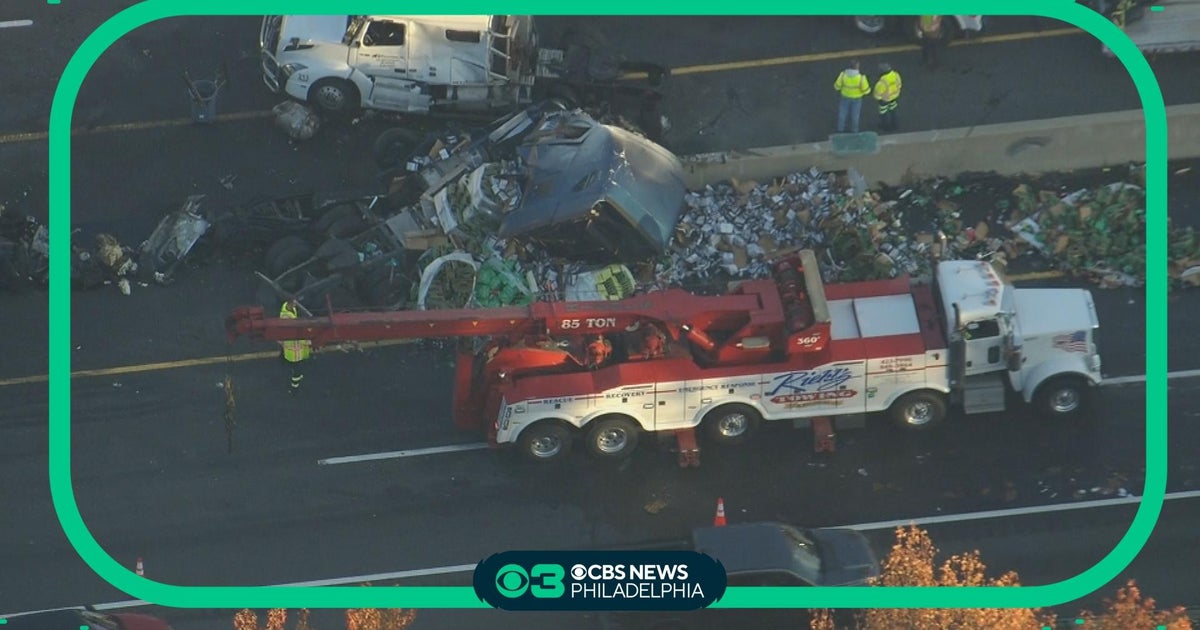 Tractor trailer crash caused delays on New Jersey Turnpike - CBS ...