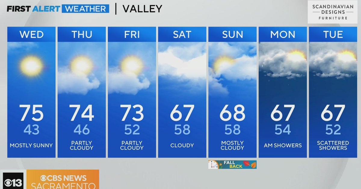 Wednesday morning weather forecast - November 1, 2023
