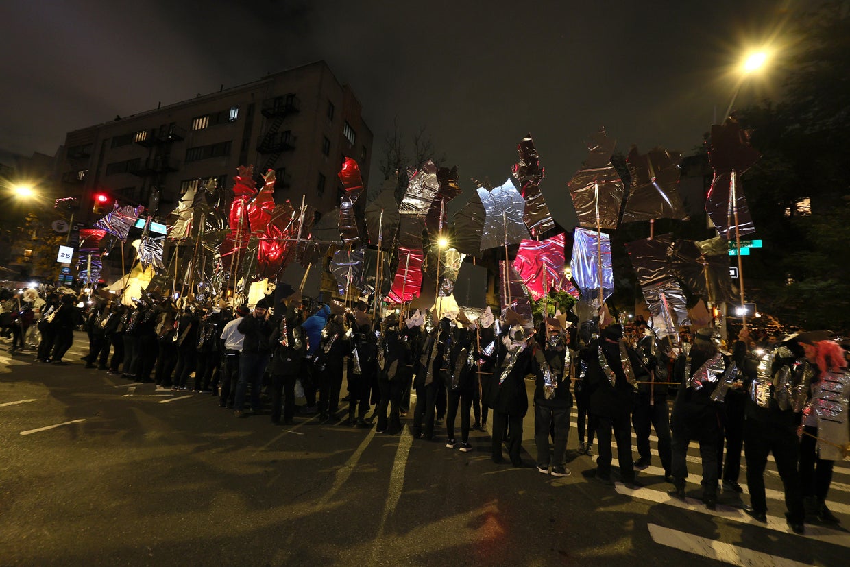 Attendees of the 2023 New York City Halloween Parade on October 31, 2023 in New York City.