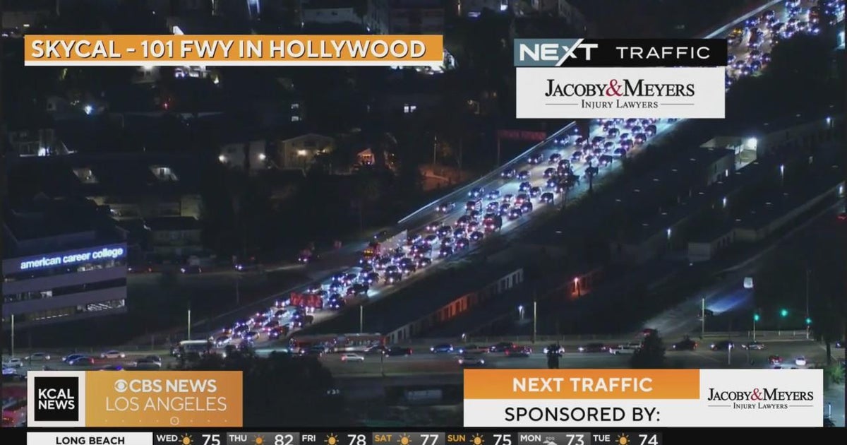 Major backups on the 101 Freeway in Hollywood - CBS Los Angeles