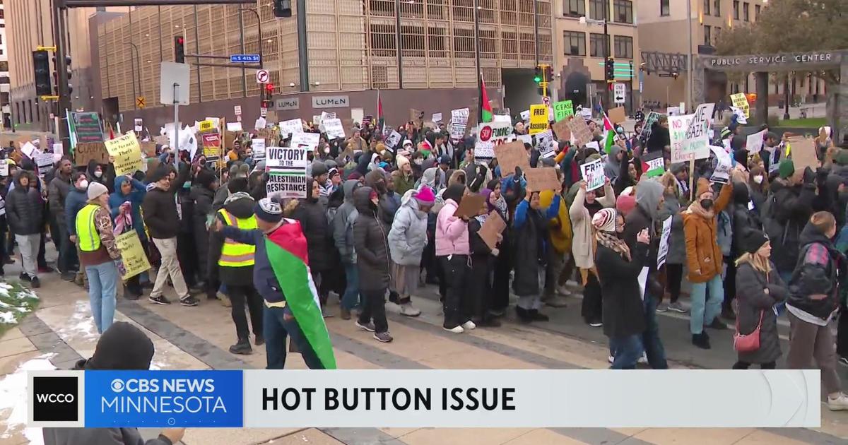 Hundreds of protesters marched through Minneapolis