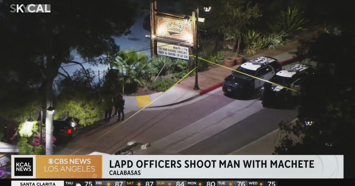 LAPD officers shoot and kill man with machete in Calabasas CBS Los