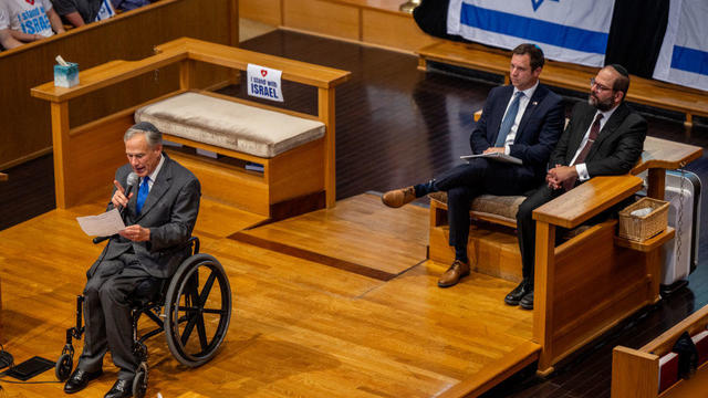 TX Governor Abbott Addresses Solidarity Gathering For Israel In Austin 