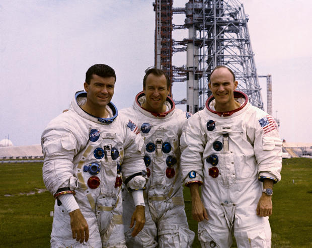 Apollo 13 Astronauts Fred Haise, Jim Lovell, and Ken Mattingly. 