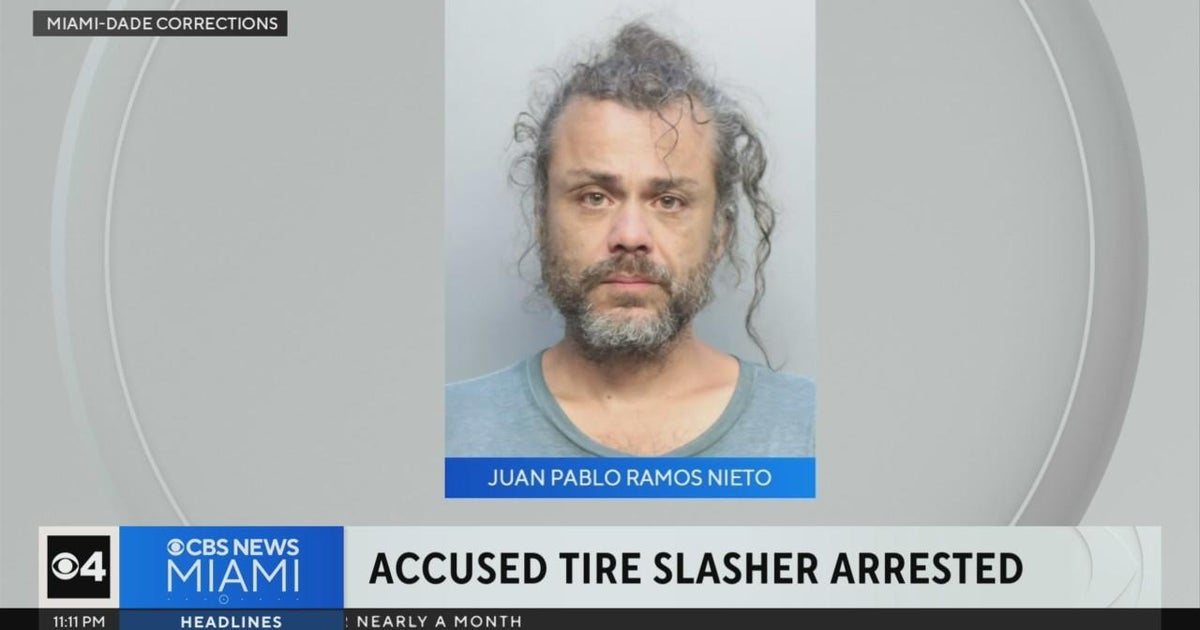 Man accused of slashing dozens of tires in SW Miami-Dade - CBS Miami
