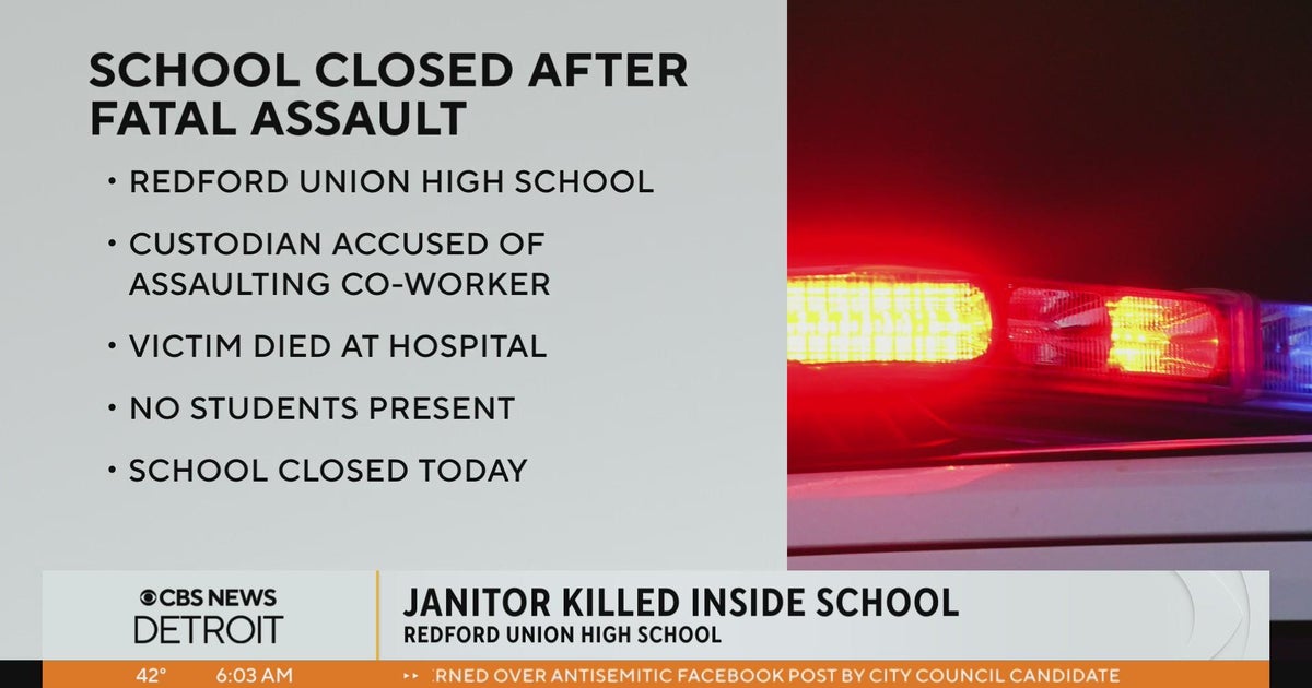 Redford Union High School closed after janitor killed by coworker CBS