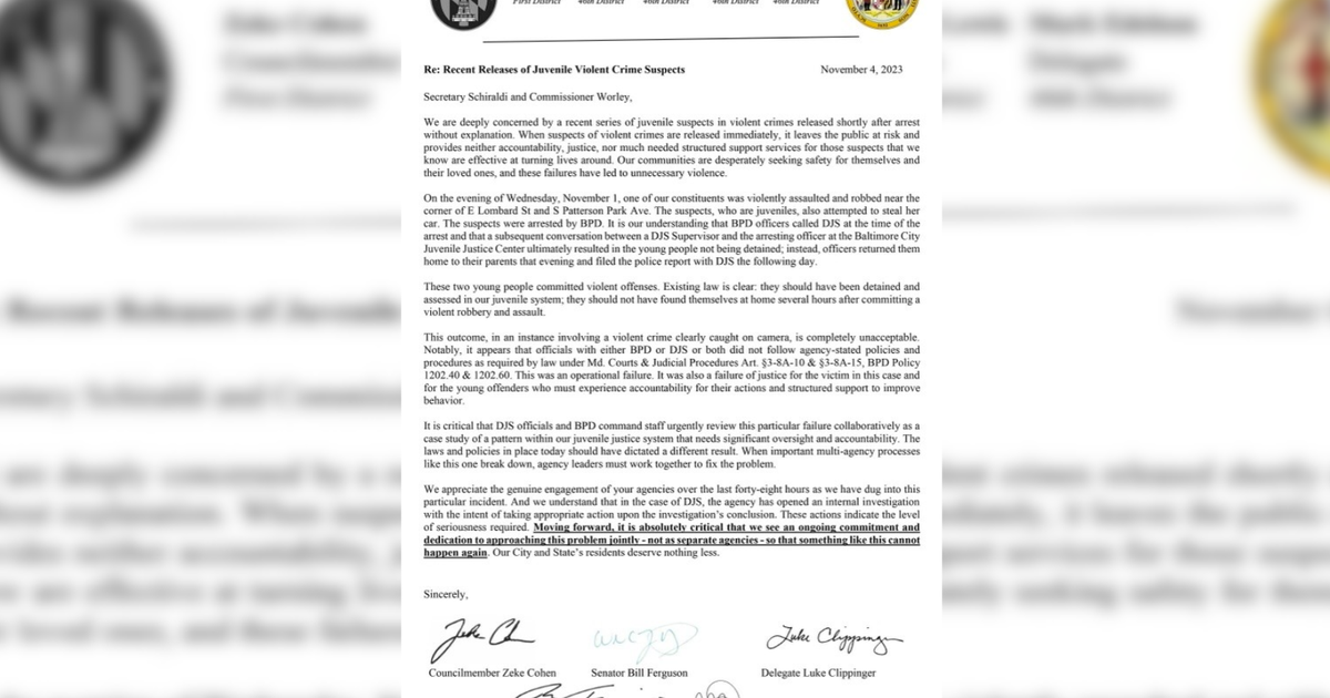Maryland lawmakers seek answers from police, youth services following release of juvenile suspects - Vimarsana News