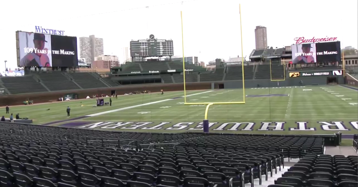 Wrigley Field transformed for third Northwestern football game CBS