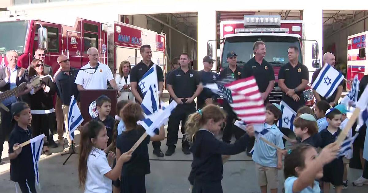 Miami Beach front firefighters get flag-waving send-off on their way to aid Israel