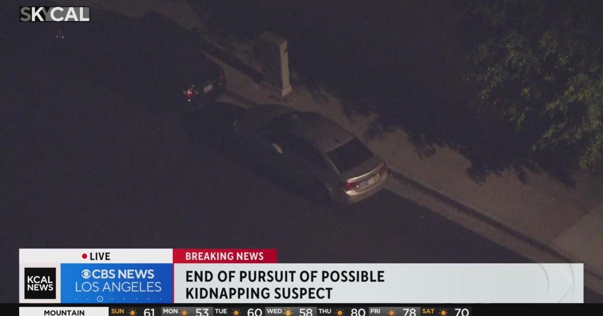End of pursuit of possible kidnapping suspect - CBS Los Angeles